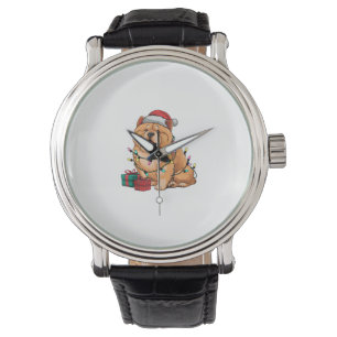 Julafton Lighting Santa Hat Chow Chow Hund jul Armbandsur