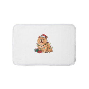 Julafton Lighting Santa Hat Chow Chow Hund jul Badrumsmatta