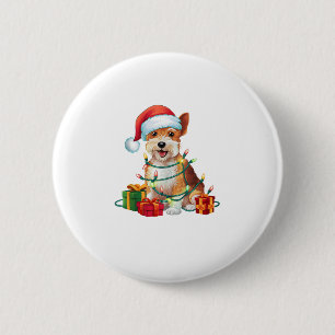 Julafton Lighting Santa Hat Dandie Dinmont Terrier Knapp