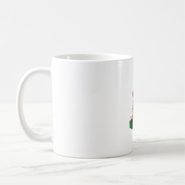 Julafton Lighting Santa Hat Flat Jackat Retriever  Kaffemugg (Vänster)