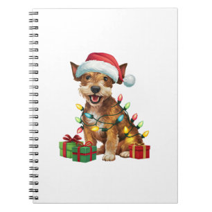 Julafton Lighting Santa Hat Jagdskräcker Hund jul Anteckningsbok