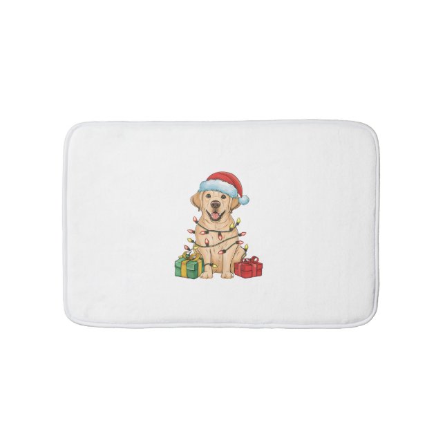 Julafton Lighting Santa Hat Labrador Retriever Hun Badrumsmatta (Framsidan)