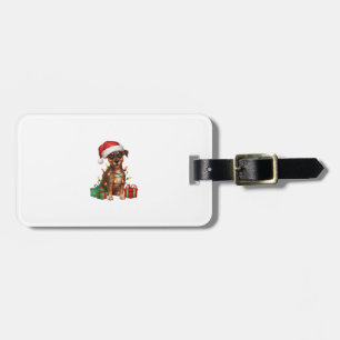 Julafton Lighting Santa Hat Miniature Pinscher Hun Bagagebricka