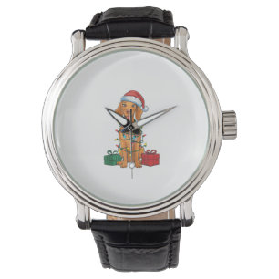 Julafton Lighting Santa Hat Pommern Hund jul Armbandsur