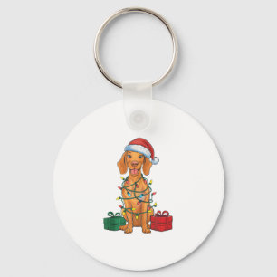 Julafton Lighting Santa Hat Pommern Hund jul Nyckelring
