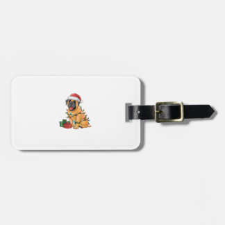 Julafton Lighting Santa Hat Spain Mastiff Hund Kri Bagagebricka