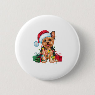 Julafton Lighting Santa Hat Yorkie Hund jul_1 Knapp