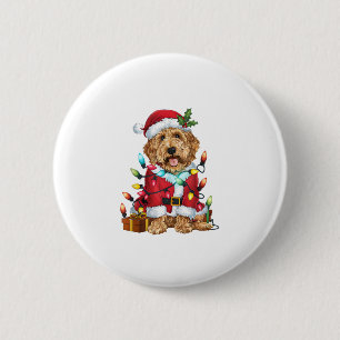 Julafton Lighting Santa Labradoodle Hund jul Knapp