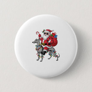 Julafton Lighting Santa Riding Italiano Greyhound  Knapp