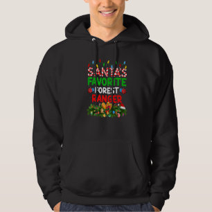 Julafton Lighting Santa S Favorite Forest Skogsvak Hoodie