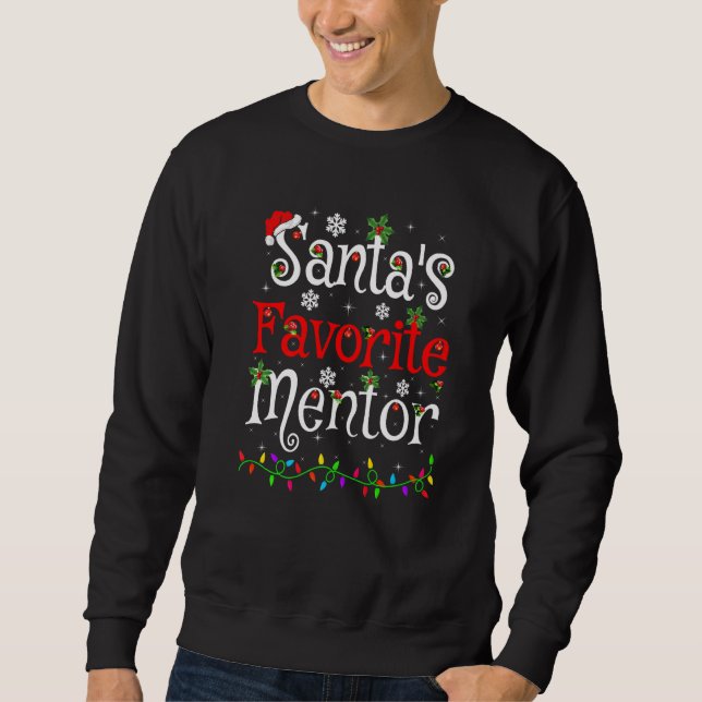 Julafton Lighting Santa S Favorite Mentor jul Lång Ärmad Tröja (Framsida)