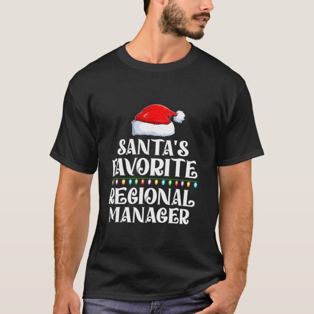 Julafton Lighting Santa s Favorites Regional Manag T Shirt (Framsida)
