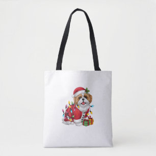 Julafton Lighting Santa Shih Tzu Hund jul Tygkasse