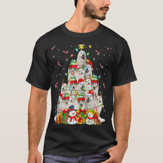 Julafton Lighting Santa Underbar Pyrenees Hund jul T Shirt