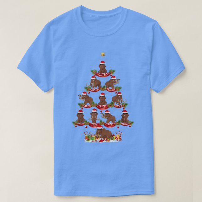 Julafton Lighting Santa Wooly Mammoth Julgran T Shirt (Design framsida)