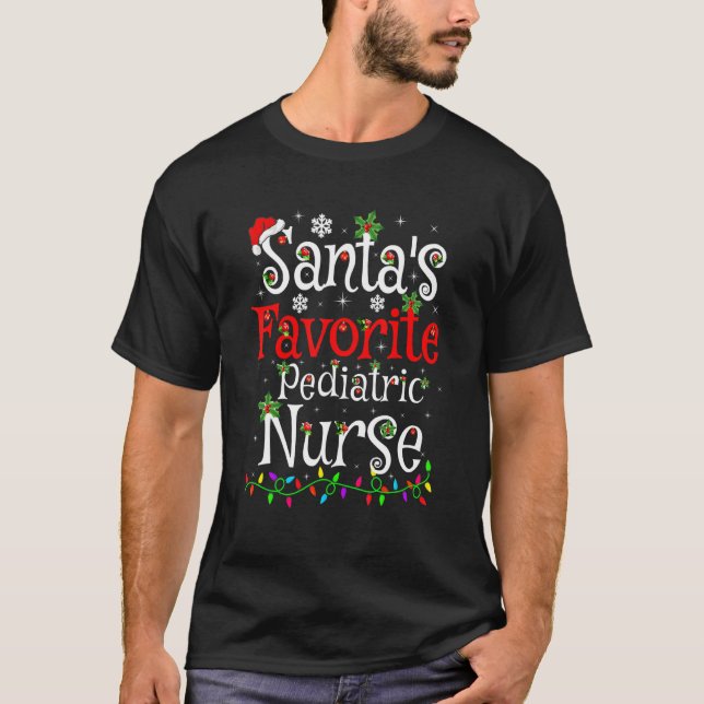 Julafton Lighting Santa's Favorite Pediatriska Nur T Shirt (Framsida)