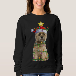 Julafton Lighting Träd Matching Santa Cairn Terrie T Shirt