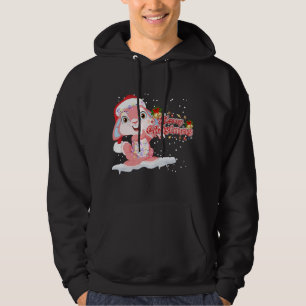 Julafton Lighting Träd Santa Hat Rabbit Bunny Chri Hoodie