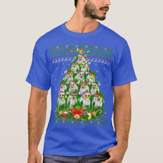 Julafton Lighting Träd Santa Jack Russell Terrier T Shirt