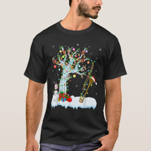 Julafton Lighting Träd Santa Musician Musical Trom T Shirt