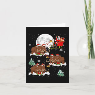 Julafton Lighting Träd Santa Riding Wooly Mammoth  Kort