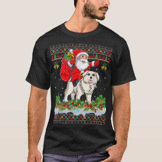 Julafton Lighting Ugly Santa Riding Underbar Pyren T Shirt