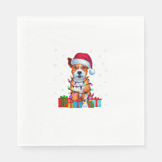 Julafton Ljus American Stafford Terrier Hund Chr Pappersservett (Framsidan)