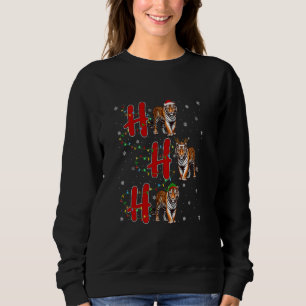 Julafton Ljus HO HO HO Bengal Tiger Funny Ugly Chr T Shirt