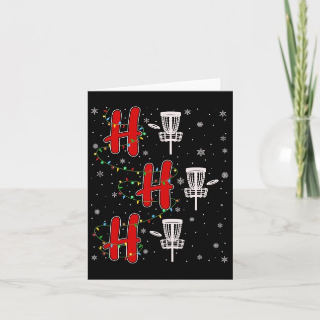 Julafton Ljus Ho Ho Ho Disk Golf Funny Ugly Christ Kort (Framsida)