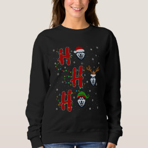 Julafton Ljus HO HO HO HO Siberian husky Hund Funn T Shirt