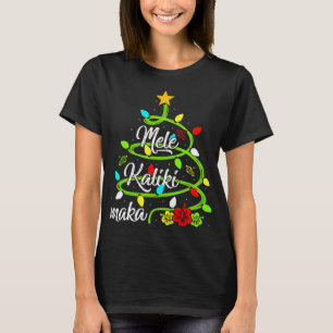 Julafton Ljus Mele Kalikimaka Hawaiian jul Tre T Shirt