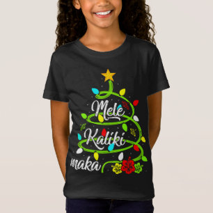 Julafton Ljus Mele Kalikimaka Hawaiian jul Tre T Shirt