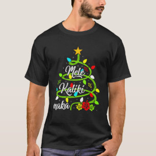 Julafton Ljus Mele Kalikimaka Hawaiian jul Tre T Shirt