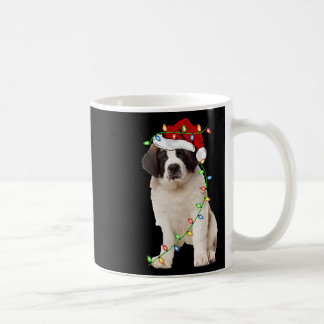 Julafton Ljus Santa Hat Saint Bernard Hund jul Kaffemugg