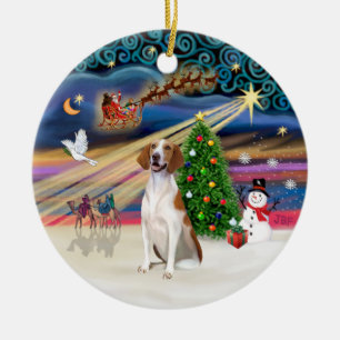 Julafton Magic - American Foxhound Julgransprydnad Keramik
