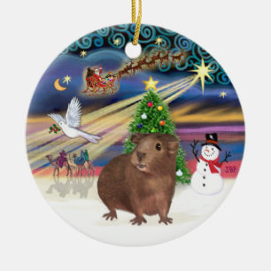 Julafton Magic - Brown Guinea Gris Julgransprydnad Keramik