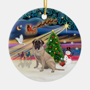 Julafton Magic - Bull Mastiff 1 Julgransprydnad Keramik