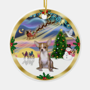Julafton Magic - Chihuahua1 Julgransprydnad Keramik