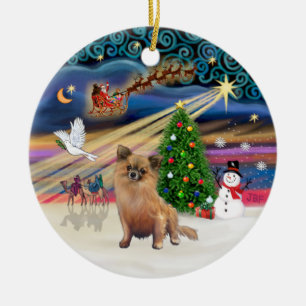 Julafton Magic - Chihuahua (med lång livslängd) Julgransprydnad Keramik