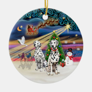 Julafton Magic - Dalmatian (2) Julgransprydnad Keramik