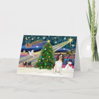 Julafton Magic-English Springer Helgkort