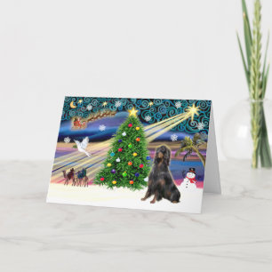 Julafton Magic-Gordon Setter Helgkort