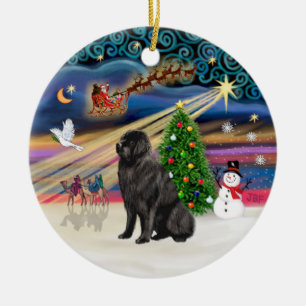 Julafton Magic - Newfoundland 1 Julgransprydnad Keramik