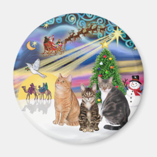 Julafton Magic (R) - Tre katter (AmSH) Magnet
