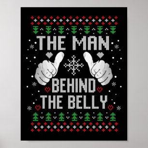Julafton man bakom Graviden Belly Pappa Poster