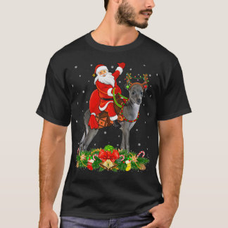 Julafton Matching Funny Santa Riding Italienska Gr T Shirt