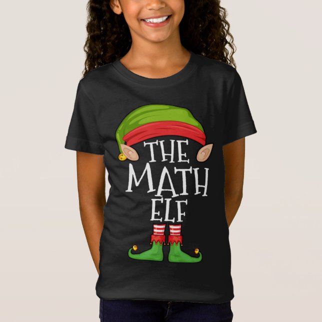 Julafton Math Elf Matching julfamilj Elf T Shirt (Framsida)