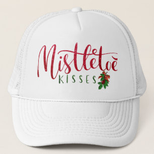 Julafton Mistletoe Kiss Unik julgåva Glitter Keps
