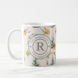 Julafton: Monogrammed Newlyed Kaffemugg