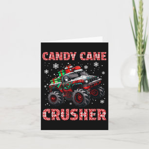 Julafton Monster Lastbil jul, Candy cane Crusher B Kort